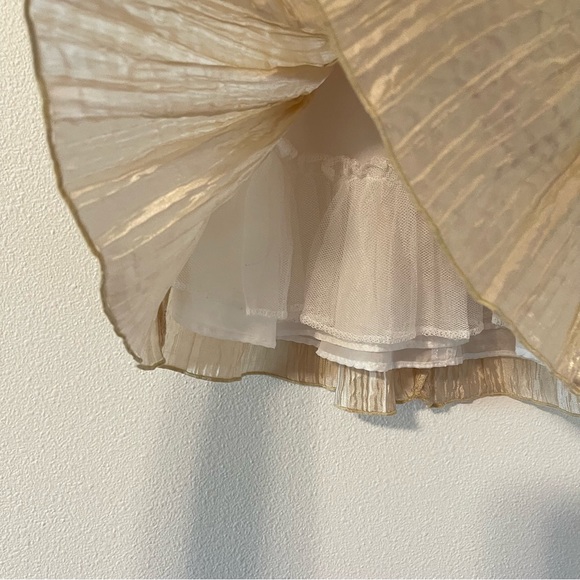 Vintage Rare Editions Champagne Gold Bling Rosette Formal Dress-12 months - Picture 6 of 10